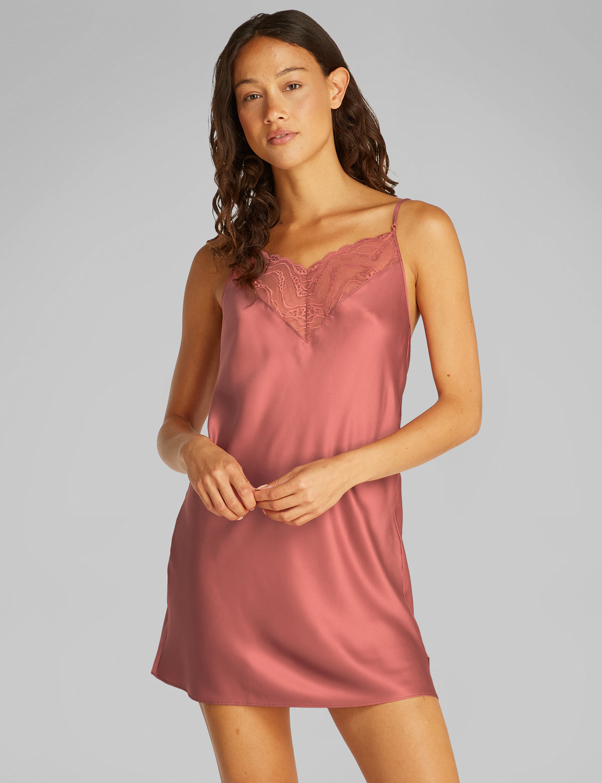 Calvin Klein Women Saten Gecelik