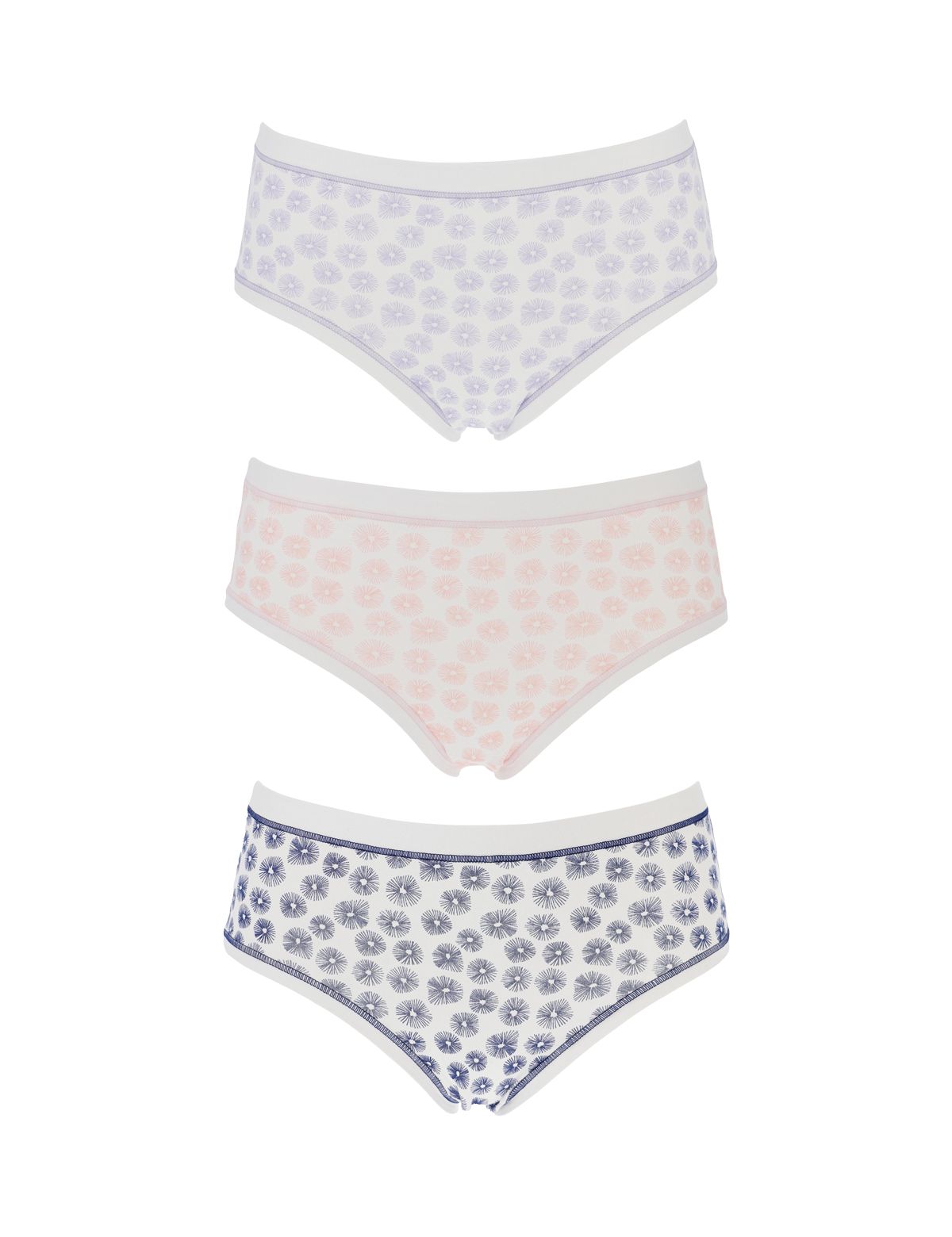 Cotonella Colorday 3'lü Yüksek Bel Pamuklu Slip Külot