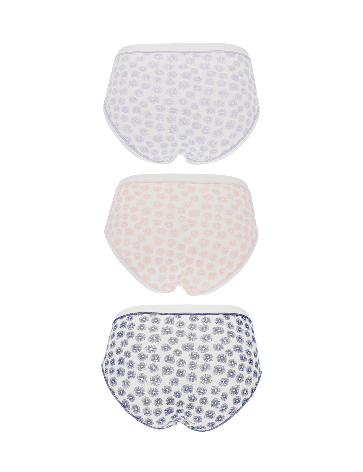Cotonella Colorday 3'lü Yüksek Bel Pamuklu Slip Külot