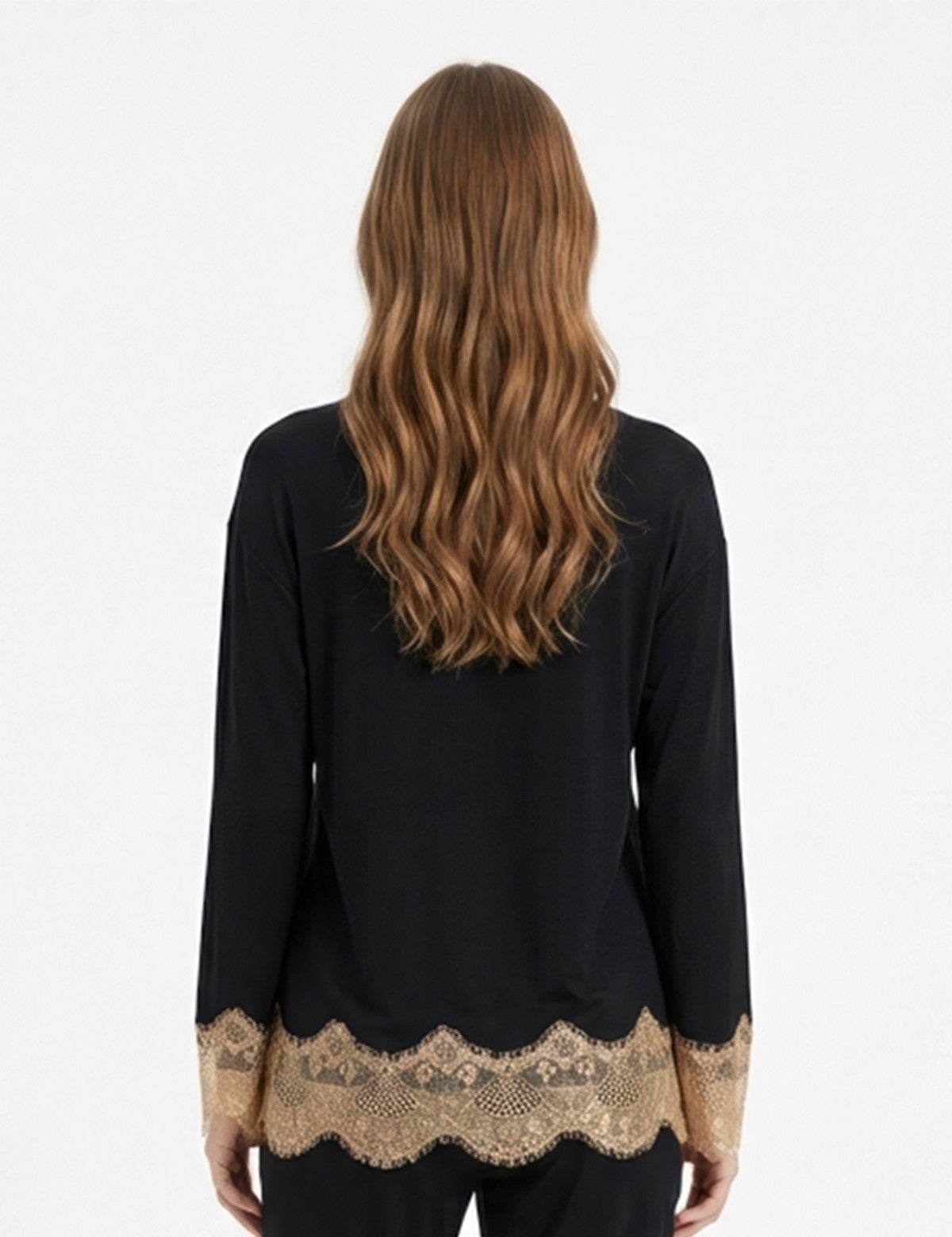 Wondergen Ruby Dantel Detaylı Uzun Kollu T-Shirt