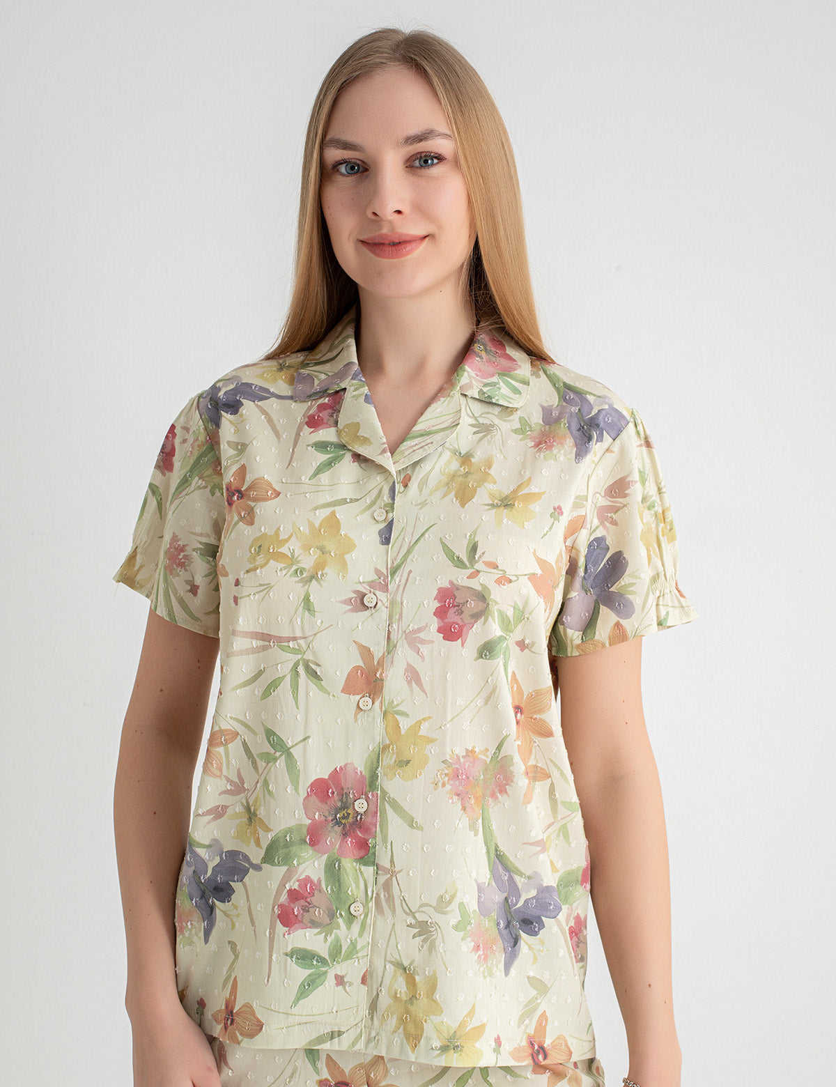 Sixteensixty Bloom Gömlek Yaka Üst