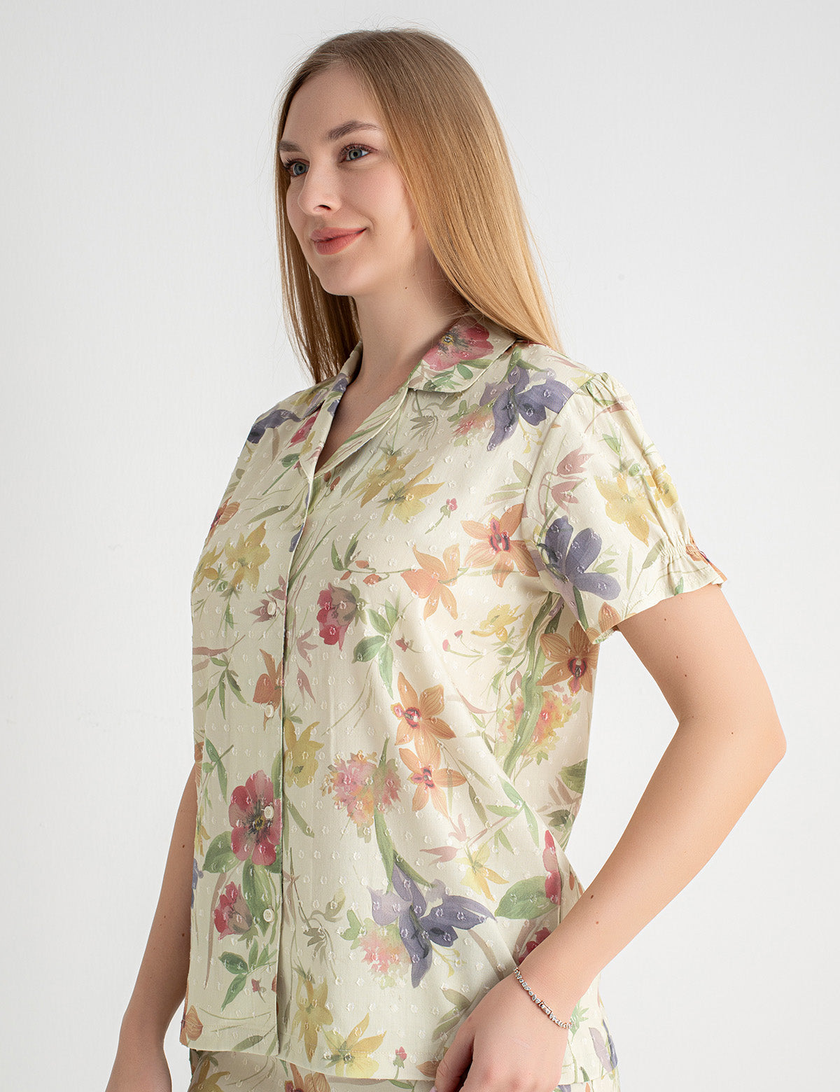 Sixteensixty Bloom Gömlek Yaka Üst