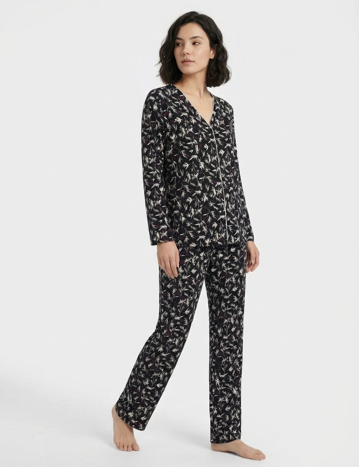 Sixteensixty Aria Yaprak Desenli Pantolon