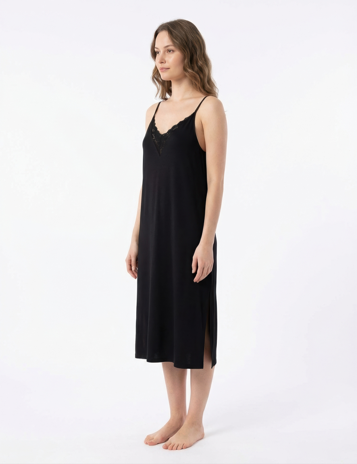 Vivis Exclusive Ada Dantel Detaylı Gecelik