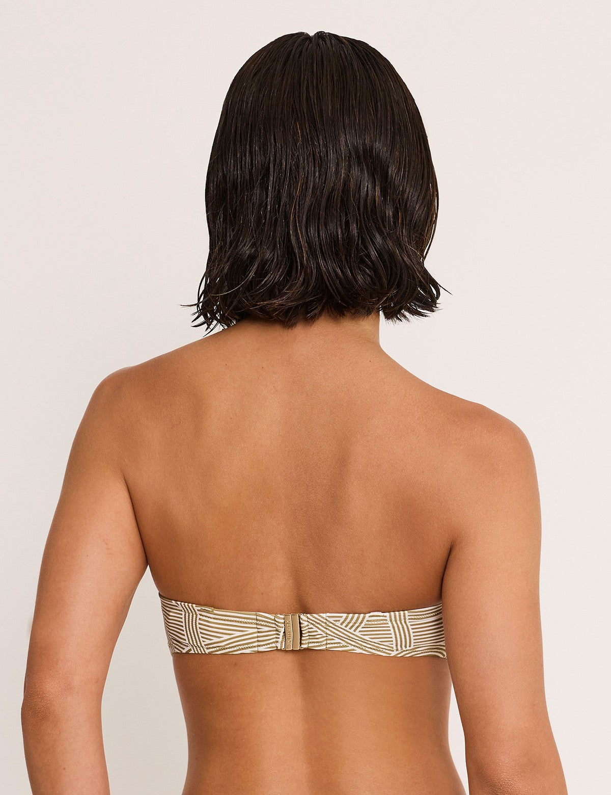 Selmark Mare Reverie Çizgi Desenli Straplez Bikini Üstü