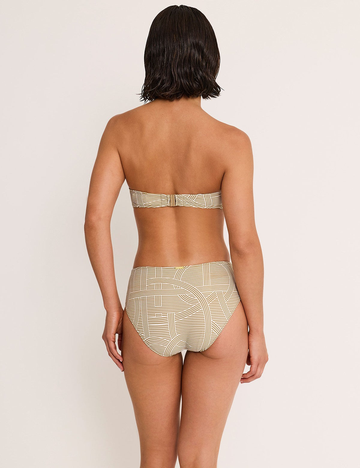 Selmark Mare Reverie Çizgi Desenli Straplez Bikini Üstü