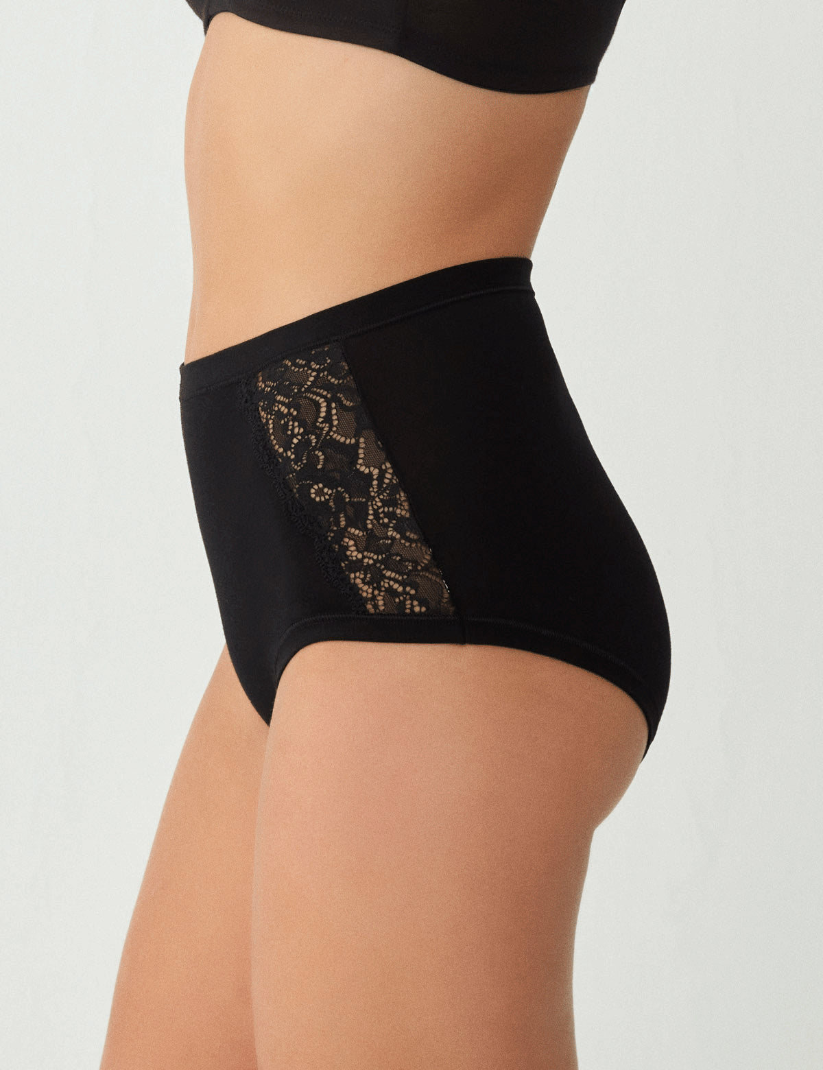 Cotonella Yüksel Bel Dantelli Maxi Külot