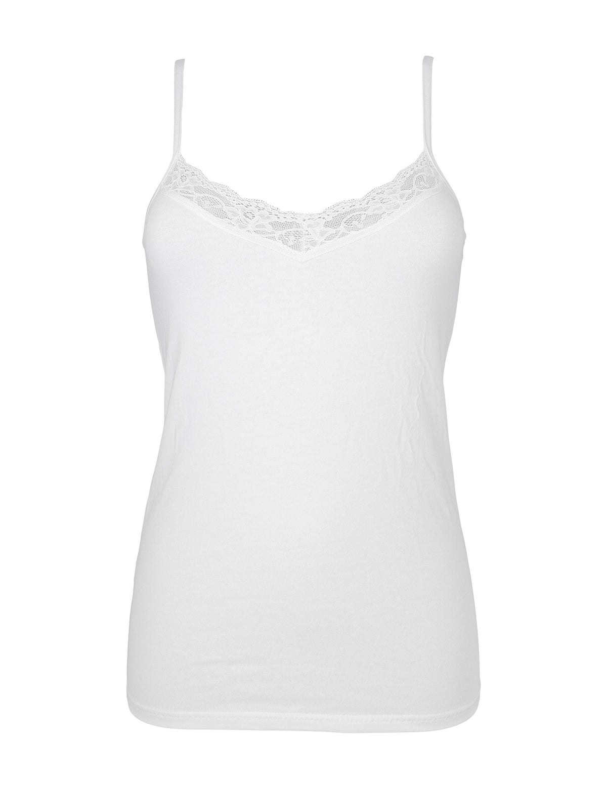 Cotonella Slim Fit Dantelli İnce Askılı Atlet