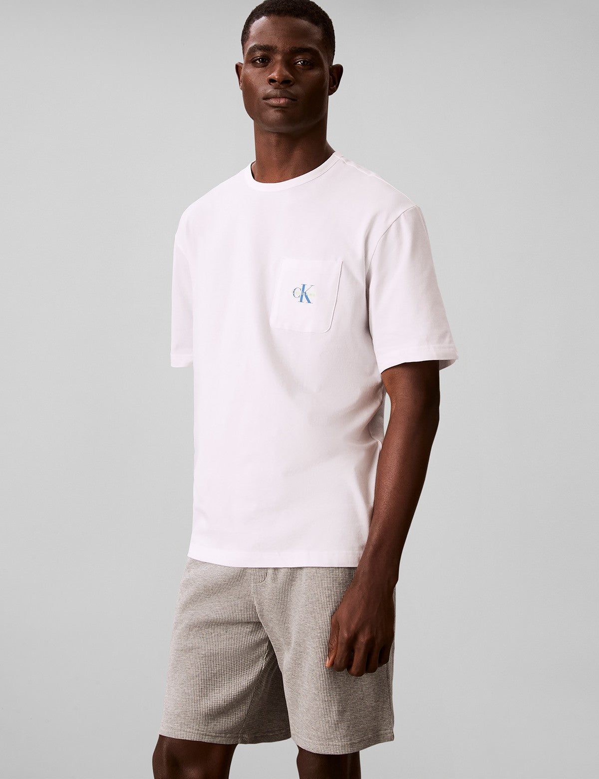 Calvin Klein Men Icon Cotton Stretch Monogram Bisiklet Yaka T-Shirt