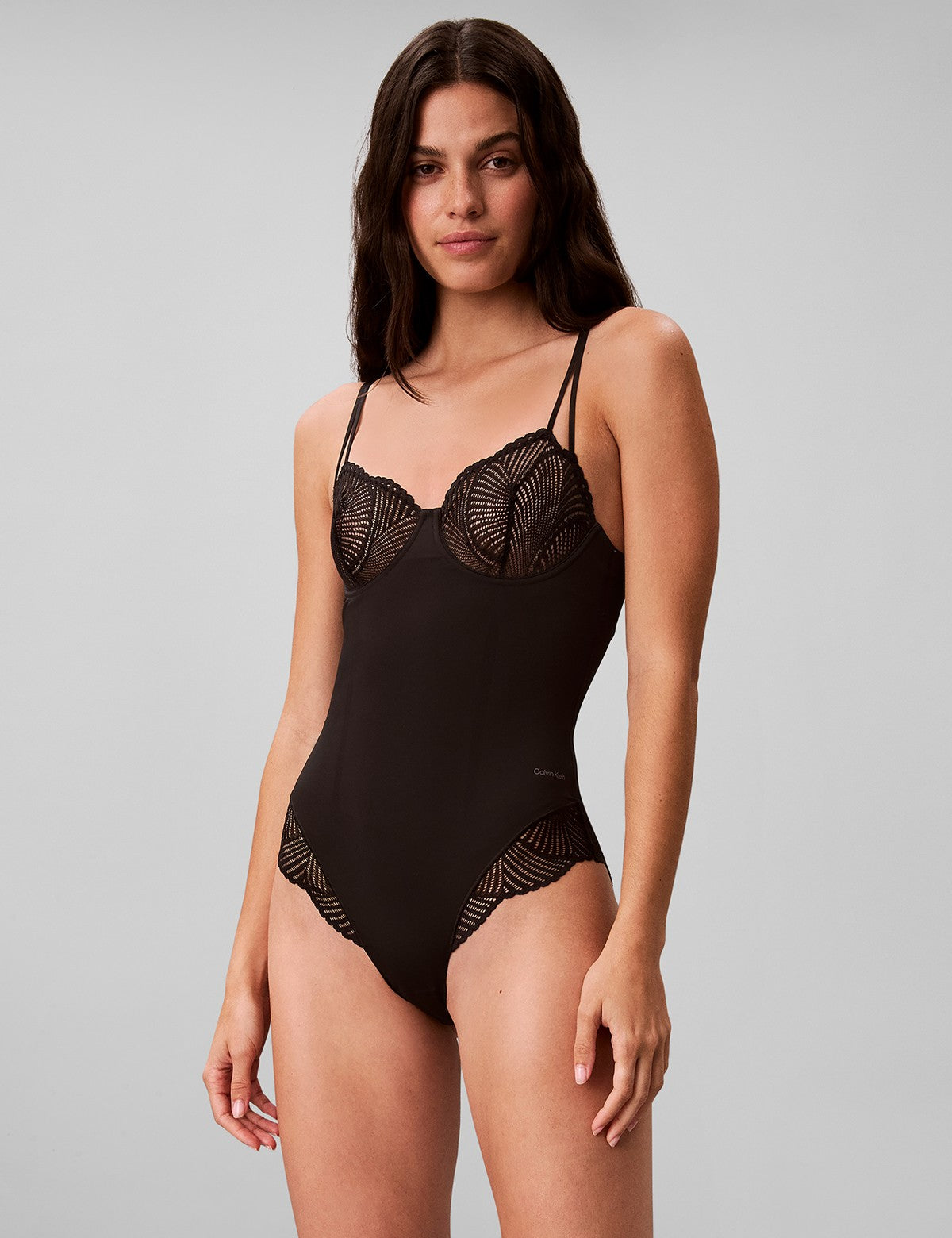 Calvin Klein Women Perfectly Fit Lace Dantelli Bodysuit