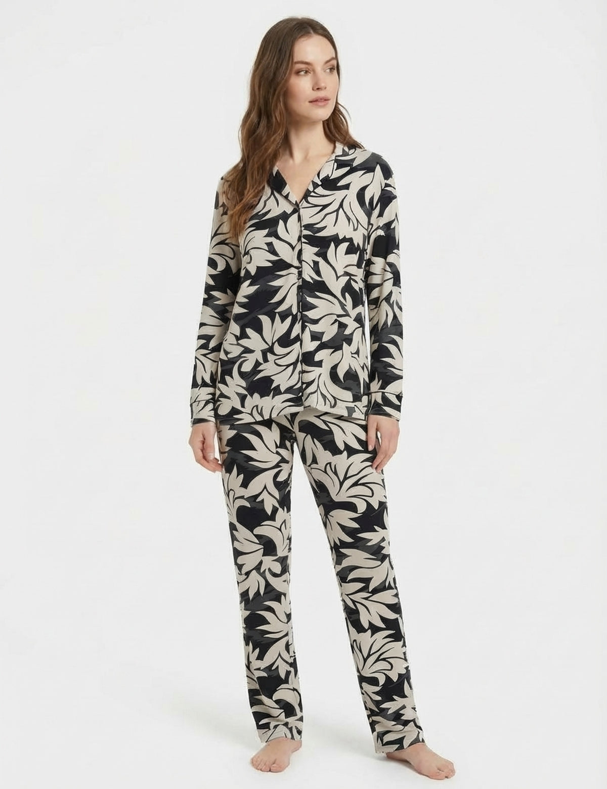 Wondergen Sicilya Desenli Gömlek Yaka Üst