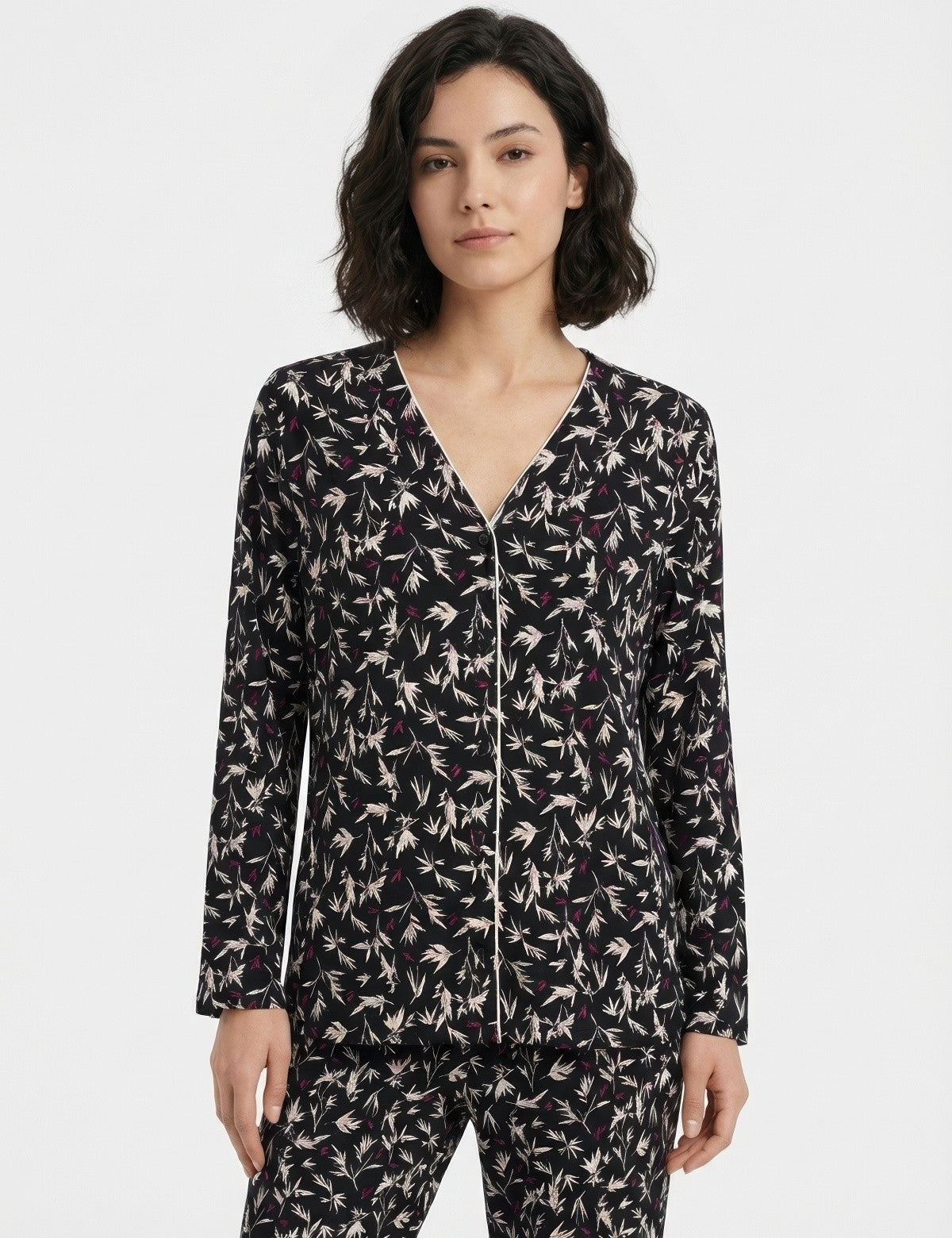 Sixteensixty Aria Yaprak Desenli Gömlek Üst