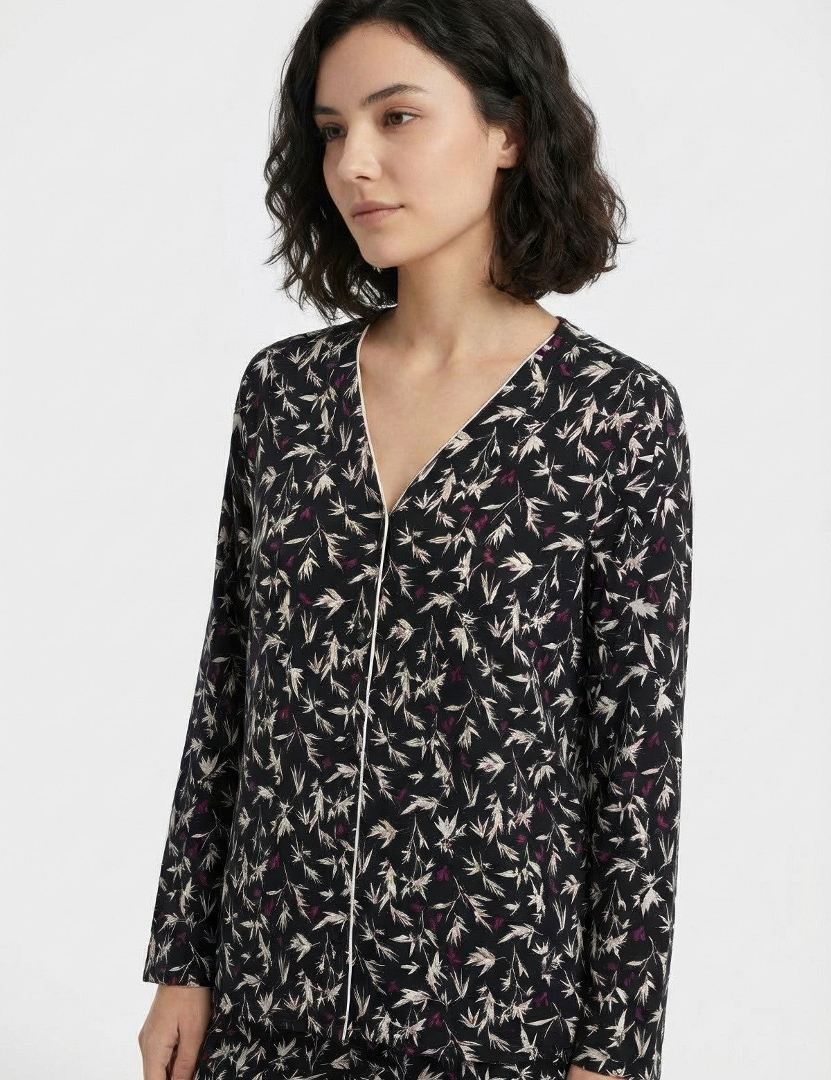 Sixteensixty Aria Yaprak Desenli Gömlek Üst