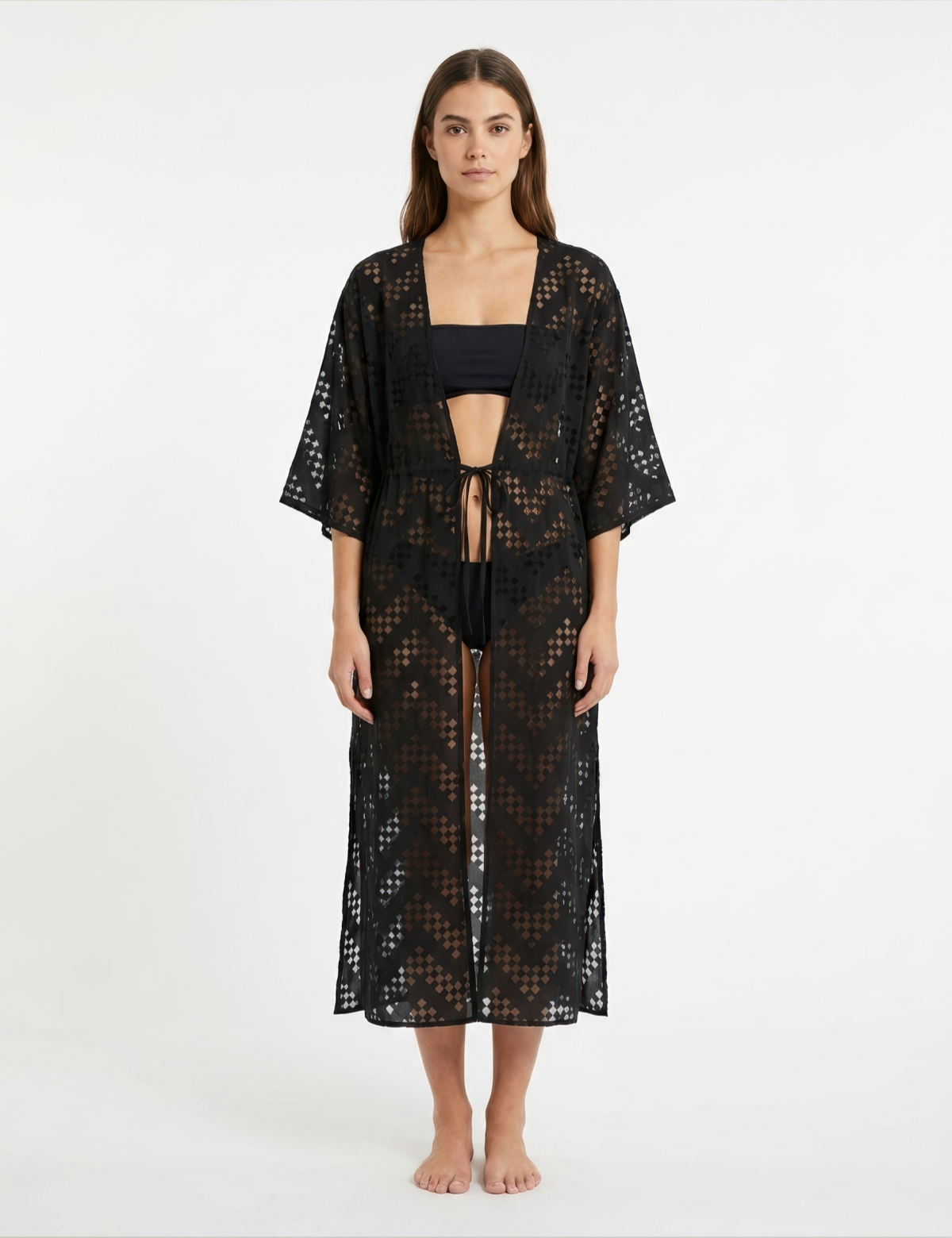 Ocean Breeze Tanya Desenli Kaftan
