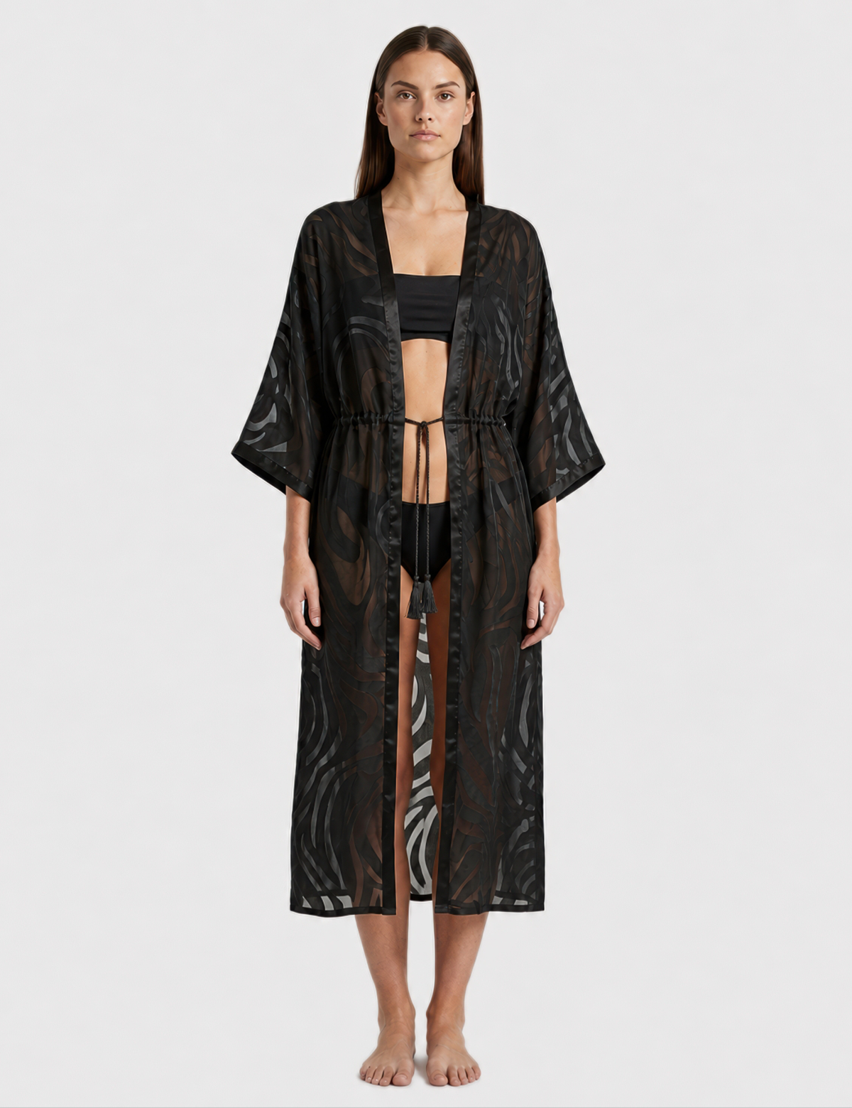 Ocean Breeze Shadow Desenli Kaftan