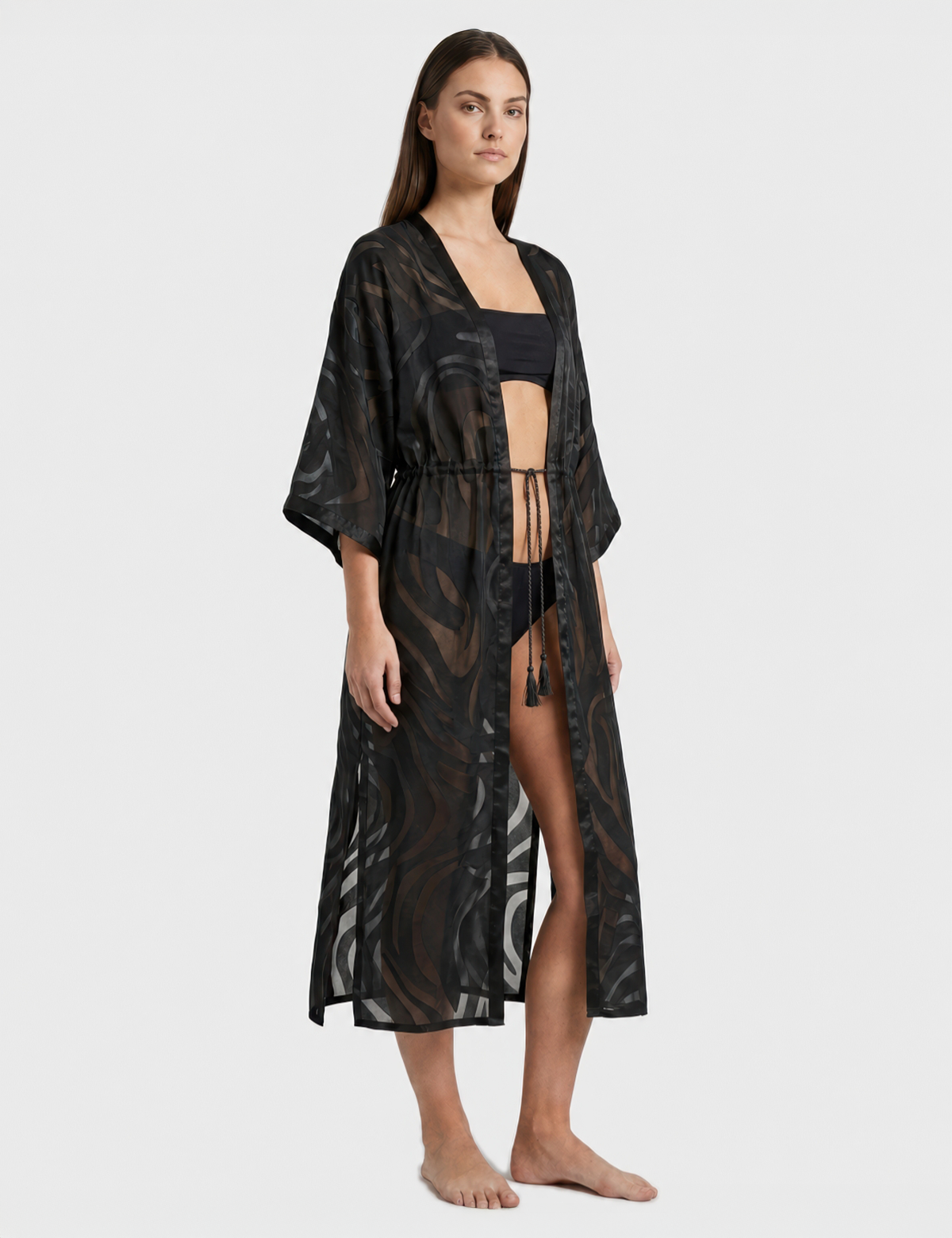 Ocean Breeze Shadow Desenli Kaftan