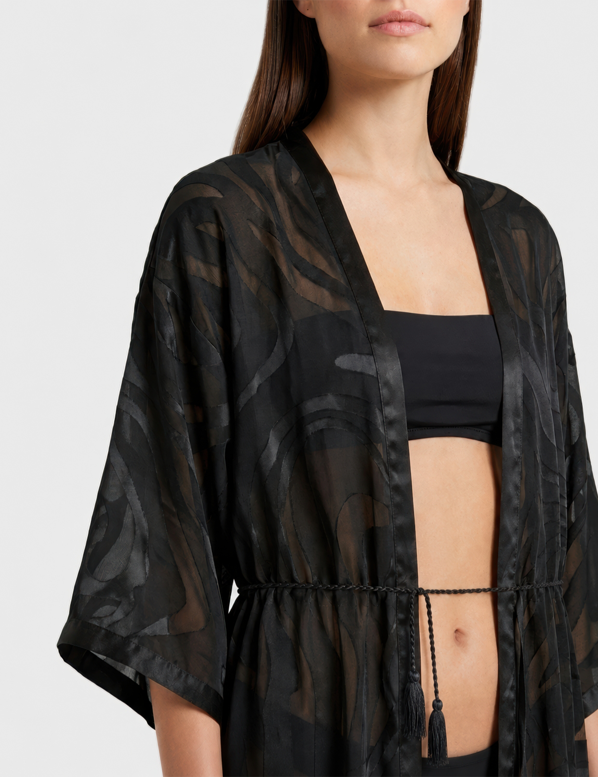 Ocean Breeze Shadow Desenli Kaftan