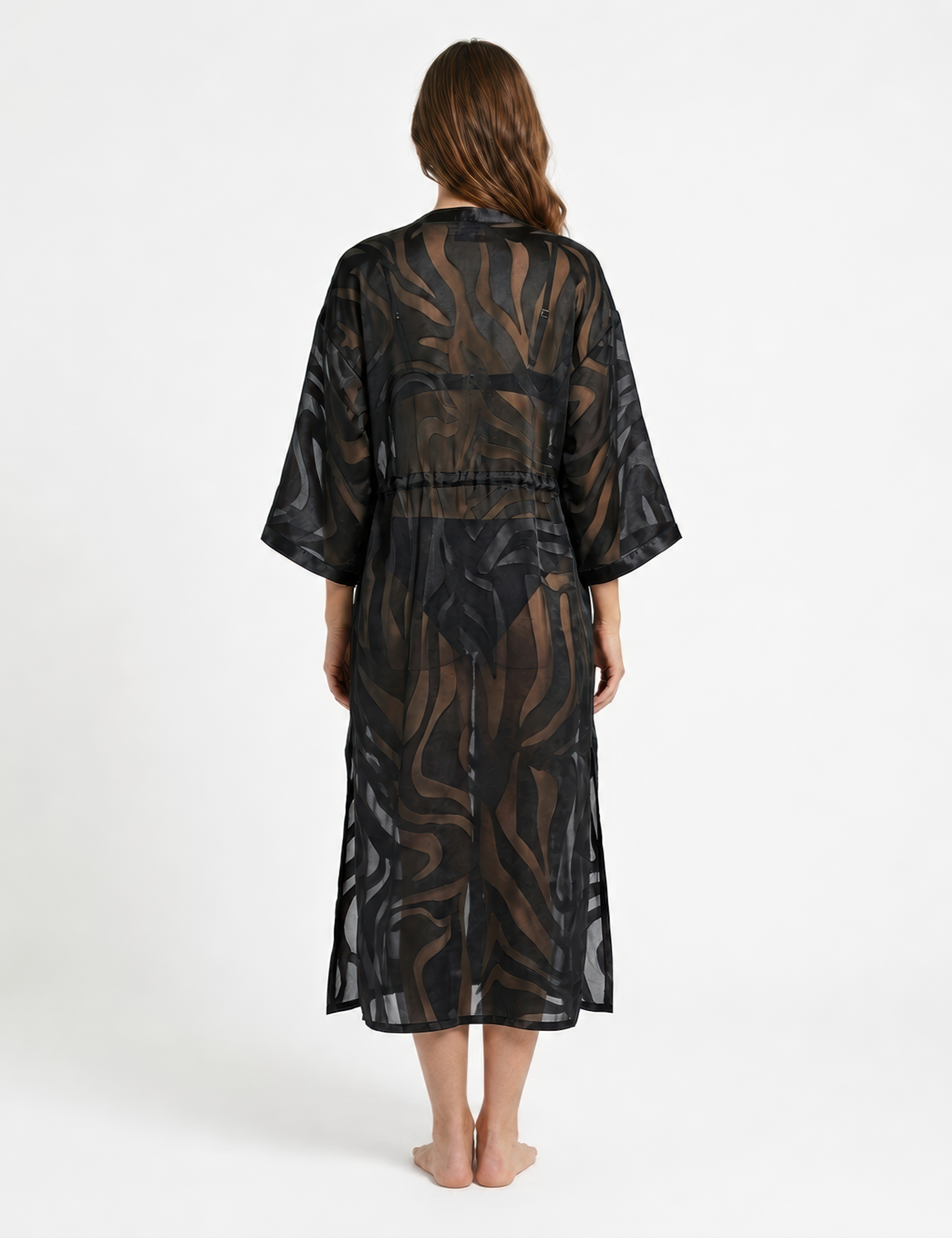 Ocean Breeze Shadow Desenli Kaftan