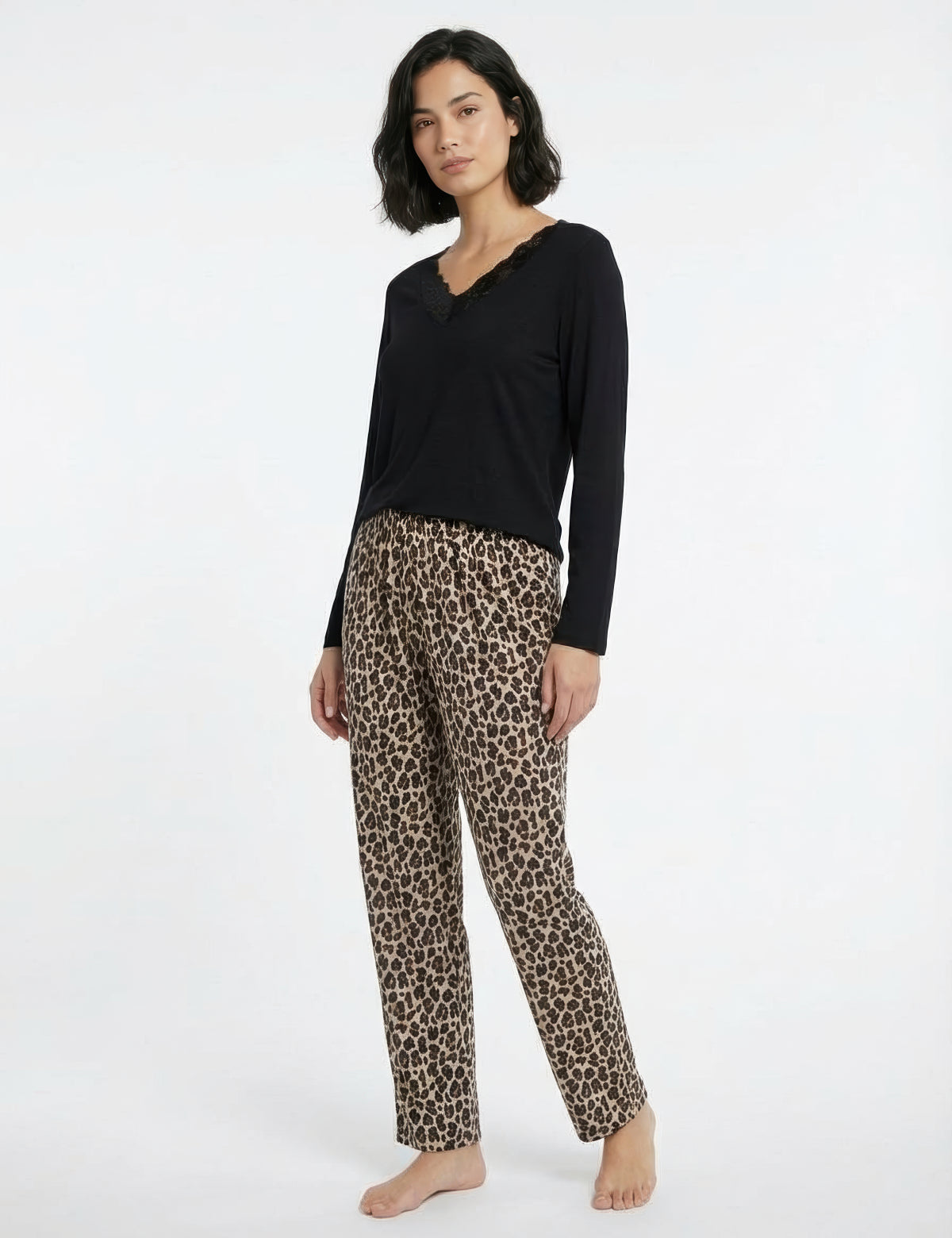 Vivis Exclusive Diana Leopar Desenli Pantolon