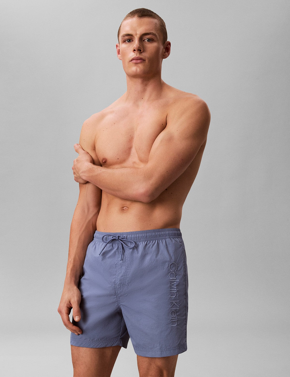 Calvin Klein Men Tech Swim Logo Nakışlı Deniz Şortu