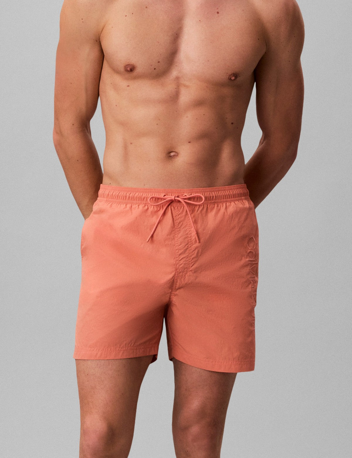 Calvin Klein Men Tech Swim Logo Nakışlı Deniz Şortu
