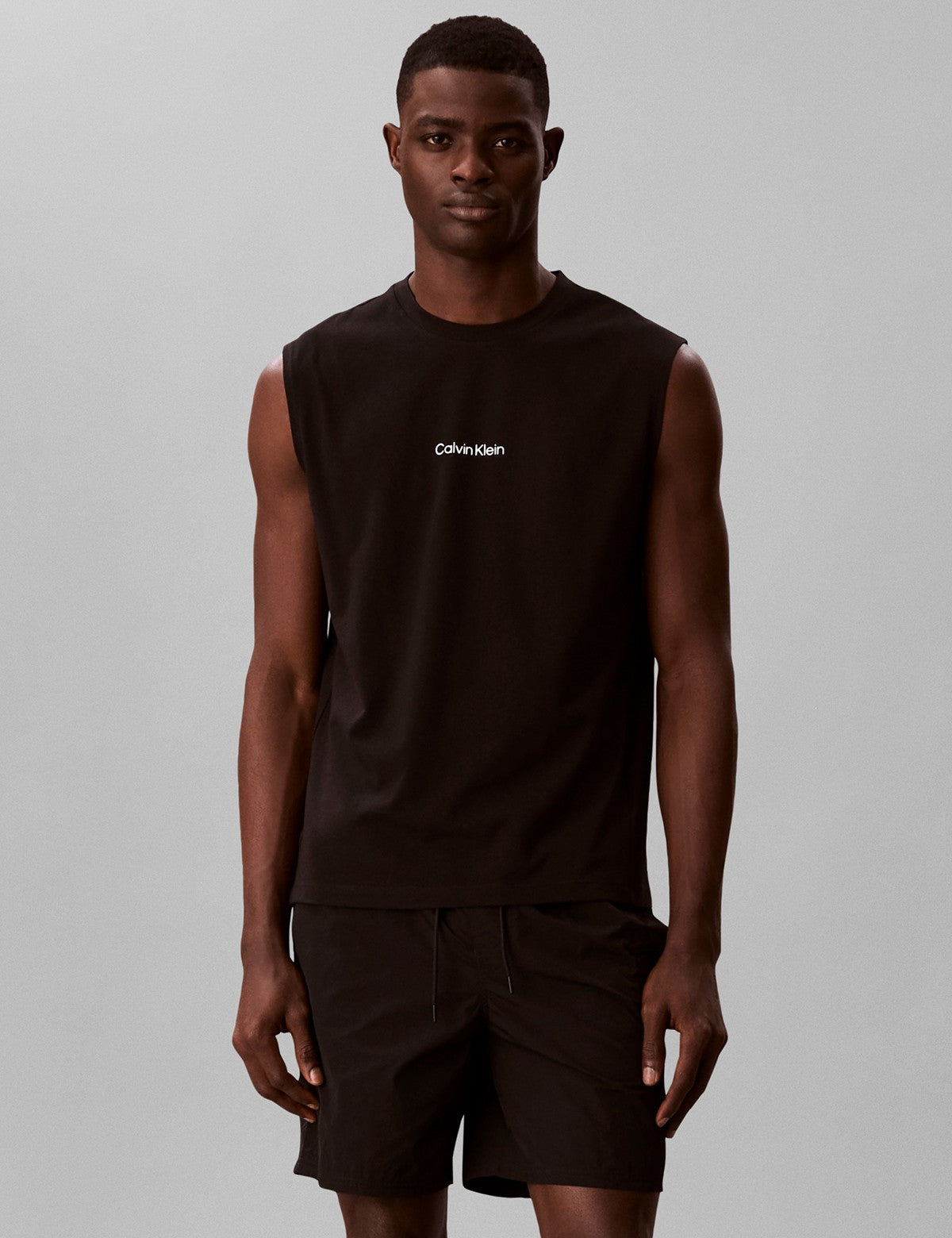 Calvin Klein Men Essentials Logo Baskılı Kolsuz Bisiklet Yaka Atlet