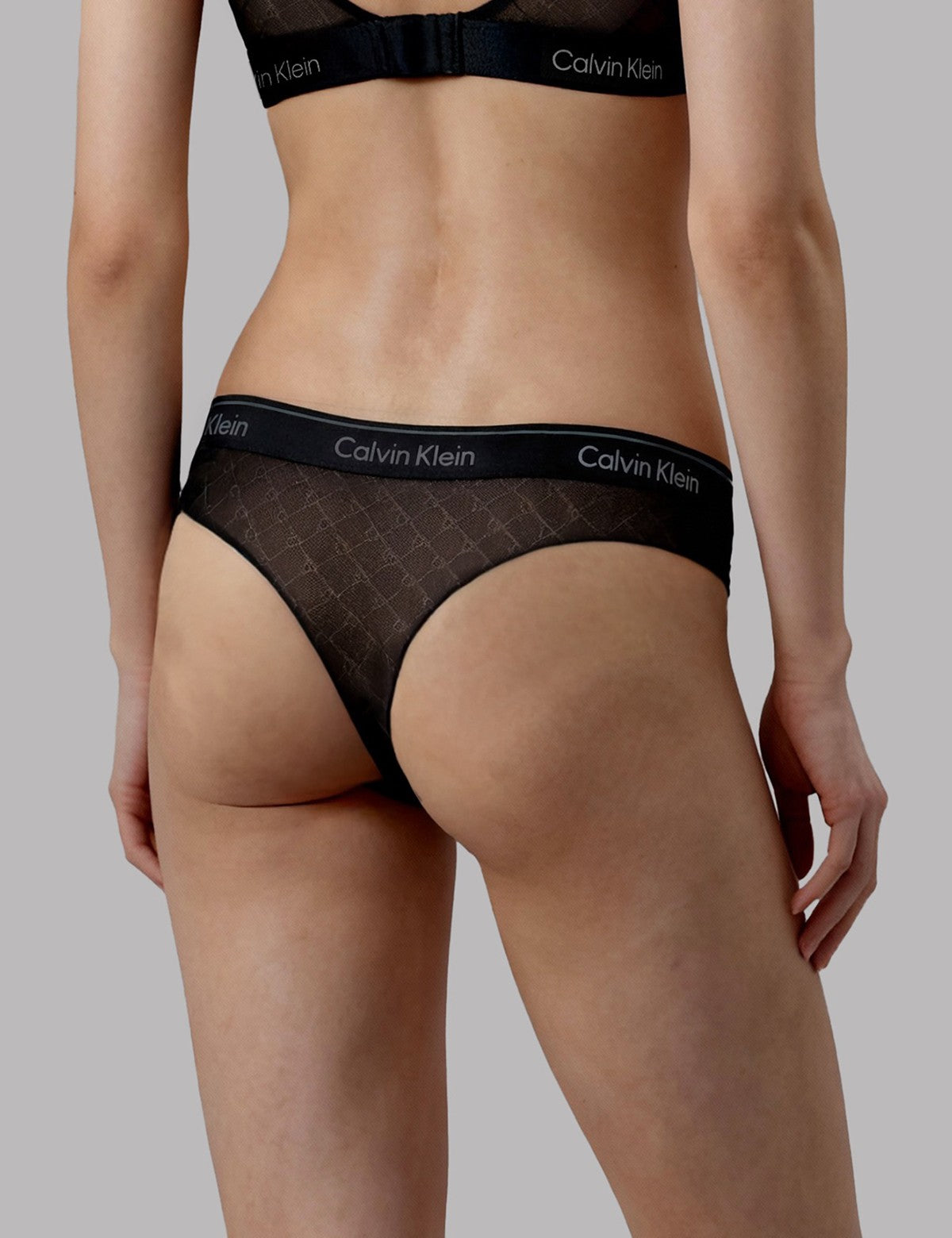 Calvin Klein Women Icon Cotton Emblem Monogram Tanga